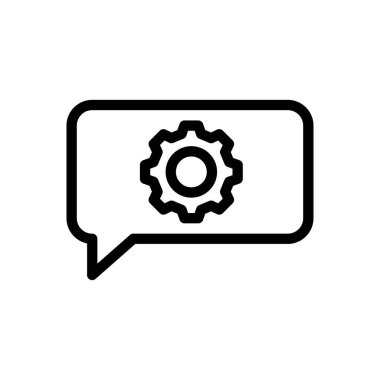 İleti, şeffaf bir arkaplan üzerinde vektör illüstrasyonu ayarlıyor.Premium kalite sembolleri. Konsept ve grafik tasarım için ince çizgi simgesi.