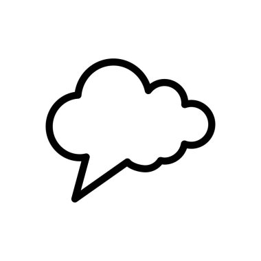 Şeffaf bir arkaplan üzerinde ileti vektör illüstrasyonu. Konsept ve grafik tasarımı için ince çizgi simgesi..