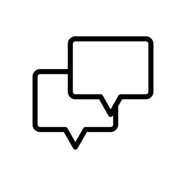 Şeffaf bir arkaplan üzerinde ileti vektör illüstrasyonu. Konsept ve grafik tasarımı için ince çizgi simgesi..