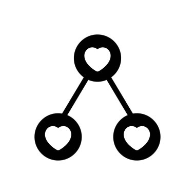 Şeffaf bir arkaplan üzerinde sevgi iletisi vektör illüstrasyonu. Konsept ve grafik tasarım simgeleri için kaliteli semboller..