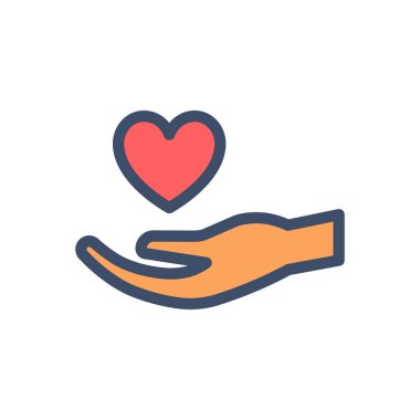 Şeffaf bir arkaplan üzerinde sevgi vektörü çizimi. Konsept ve grafik tasarım için premium kalite simgeleri..