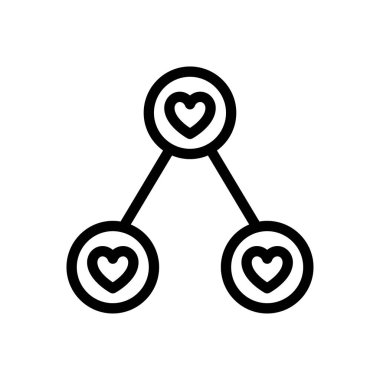 Şeffaf bir arkaplan üzerinde aşk mesajı vektör illüstrasyonu.Premium kalite sembolleri. Konsept ve grafik tasarım için ince çizgi simgesi.