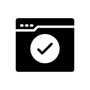 Şeffaf bir arkaplan üzerinde web sayfası vektör illüstrasyonu. Konsept ve grafik tasarımı için kaliteli semboller.. 