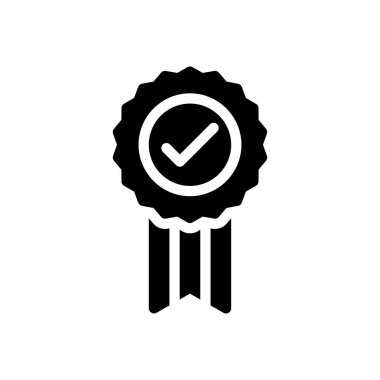 Şeffaf bir arkaplanda madalya vektör illüstrasyonu. Konsept ve grafik tasarım simgeleri için kaliteli semboller.. 