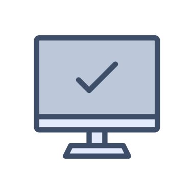 Şeffaf bir arkaplan üzerinde ekran vektör çizimi. Konsept ve grafik tasarım için özel kalite simgeleri.. 