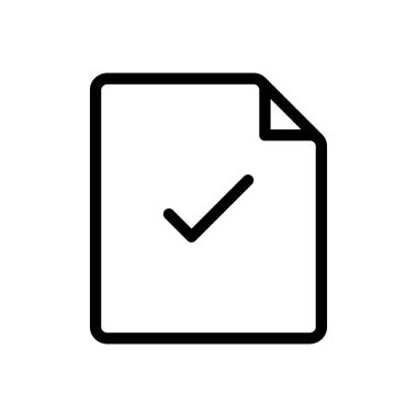 Şeffaf bir arkaplanda tick vektör çizimi. Premium kalite sembolleri. Konsept ve grafik tasarım için ince çizgi simgesi. 