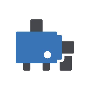 Şeffaf bir arkaplan üzerinde makine vektör çizimi yapılıyor. Konsept ve grafik tasarımı için mükemmel kalite sembolleri..