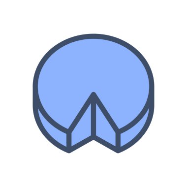 Şeffaf bir arkaplan üzerinde peynirli kek vektör çizimi. Konsept ve grafik tasarım için birinci sınıf kalite simgeler..