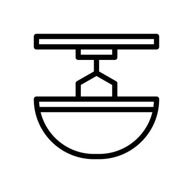 Şeffaf bir arkaplan üzerinde mikser makine vektör illüstrasyonu. Konsept ve grafik tasarımı için ince çizgi simgesi..