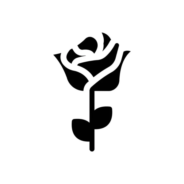 Rose Vector Illustration Transparent Background Premium Quality Symbols Glyphs Icon — 스톡 벡터