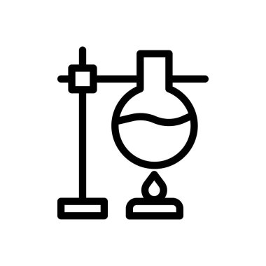 Saydam bir arkaplan üzerinde laboratuar vektör çizimi. Premium kalite sembolleri. Konsept ve grafik tasarım için ince çizgi simgesi. 