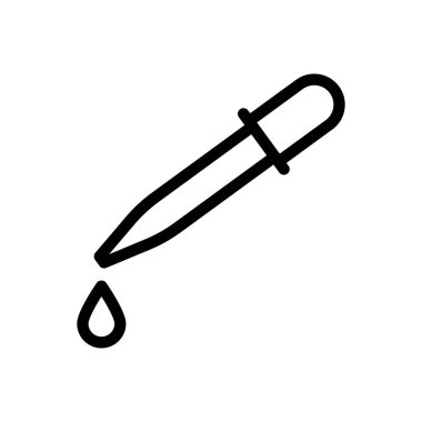 Saydam bir arkaplanda damlatıcı vektör çizimi. Konsept ve grafik tasarım için ince çizgi simgesi.. 