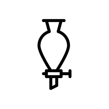 Şeffaf bir arkaplanda huni vektör çizimi. Konsept ve grafik tasarım için ince çizgi simgesi.. 