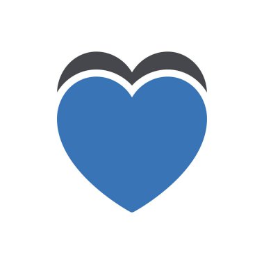 Şeffaf bir arkaplan üzerinde kalp vektör çizimi. Konsept ve grafik tasarım simgeleri için kaliteli semboller.. 