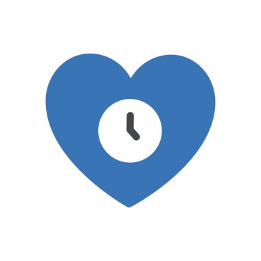 Şeffaf bir arkaplanda aşk zaman vektör çizimi. Konsept ve grafik tasarımı için özel kalite semboller..