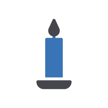 Şeffaf bir arkaplan üzerinde mum vektör illüstrasyonu. Konsept ve grafik tasarım simgeleri için kaliteli semboller.. 