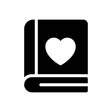 Şeffaf bir arkaplan üzerinde aşk kitabı vektör illüstrasyonu. Konsept ve grafik tasarımı için mükemmel kalite semboller.. 