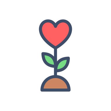 Şeffaf bir arkaplan üzerinde sevgi vektör illüstrasyonu. Konsept ve grafik tasarım için kaliteli semboller.. 