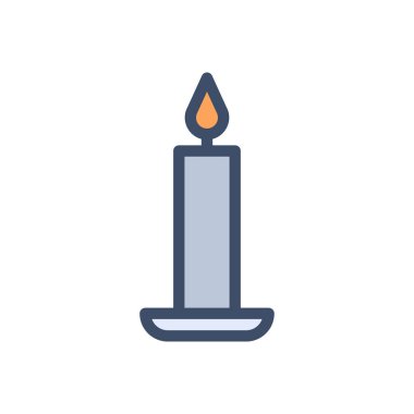 Şeffaf bir arkaplan üzerinde mum vektör illüstrasyonu. Konsept ve grafik tasarım için birinci sınıf kalite simgeler.. 