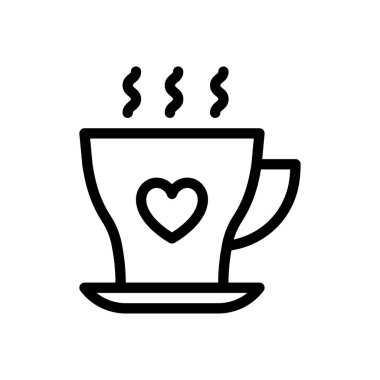 Şeffaf bir arkaplanda çay vektörü çizimi. Konsept ve grafik tasarım için ince çizgi simgesi.. 