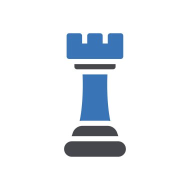 Şeffaf bir arkaplan üzerinde rook vektör çizimi. Konsept ve grafik tasarımı için mükemmel kalite sembolleri.. 