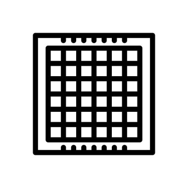 Saydam bir arkaplanda satranç vektör çizimi. Konsept ve grafik tasarımı için ince çizgi simgesi..