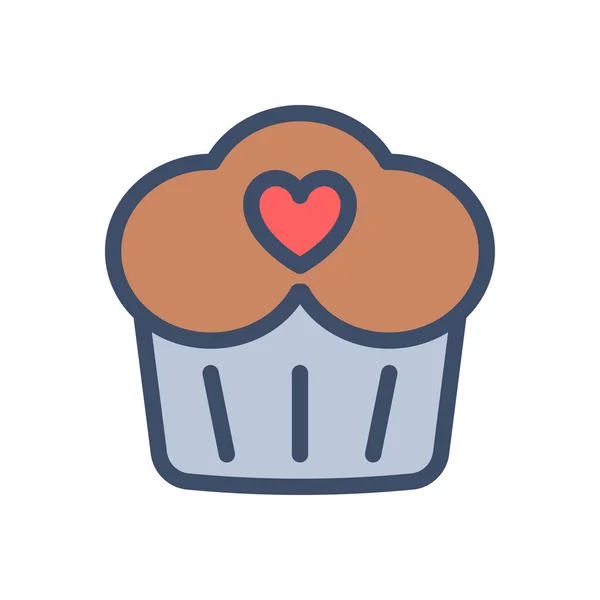 Cupcake Vector Ilustración Sobre Fondo Transparente Símbolos Calidad Premium Icono — Archivo Imágenes Vectoriales