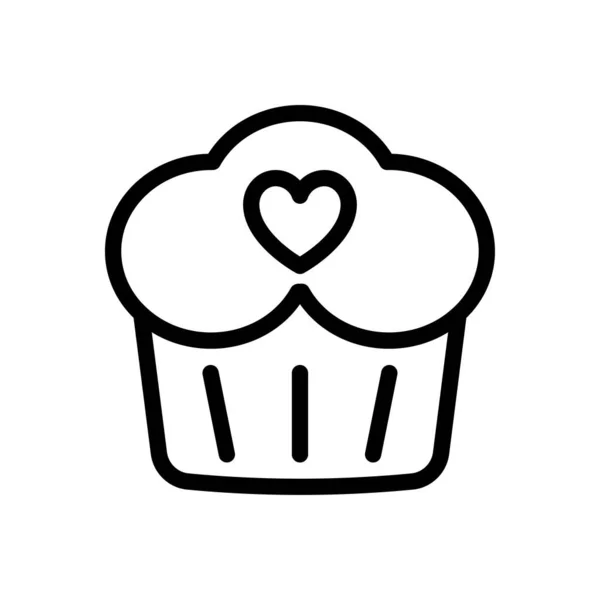 Illustration Vectorielle Cupcake Sur Fond Transparent Symboles Qualité Premium Icône — Image vectorielle
