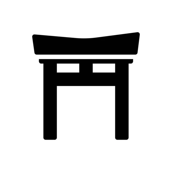 Torri Gate Vector Illustration Transparent Background 프리미엄 Symbols Glyphs Icon — 스톡 벡터