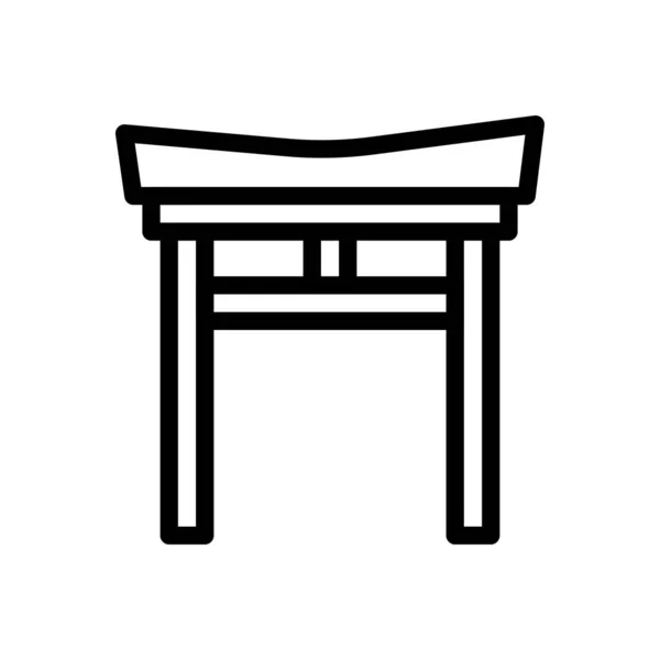 Torri Gate Vektorová Ilustrace Průhledném Pozadí Symboly Prvotřídní Kvality Ikona — Stockový vektor