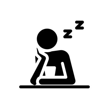 Şeffaf bir arkaplan üzerinde uyku vektörü çizimi. Konsept ve grafik tasarımı için özel kalite semboller..