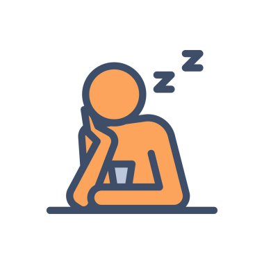 Şeffaf bir arkaplan üzerinde uyku vektörü çizimi. Konsept ve grafik tasarımı için özel kalite simgeleri..