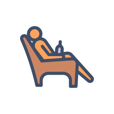 Şeffaf bir arkaplan üzerinde koltuk vektör illüstrasyonu. Konsept ve grafik tasarımı için birinci sınıf kalite simgeler..