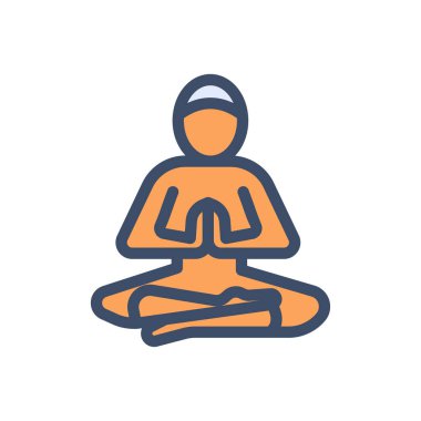 Saydam bir arkaplan üzerinde yoga vektör çizimi. Konsept ve grafik tasarımı için birinci sınıf kalite simgeler..