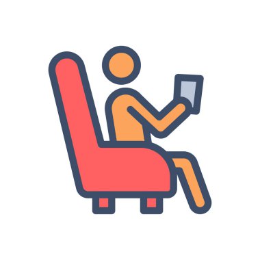 Şeffaf bir arkaplanda vektör illüstrasyonunu okuyor. Konsept ve grafik tasarımı için birinci sınıf kalite simgeler..