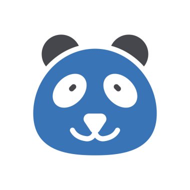 Saydam bir arkaplan üzerinde panda vektör illüstrasyonu. Konsept ve grafik tasarımı için mükemmel kalite semboller.. 