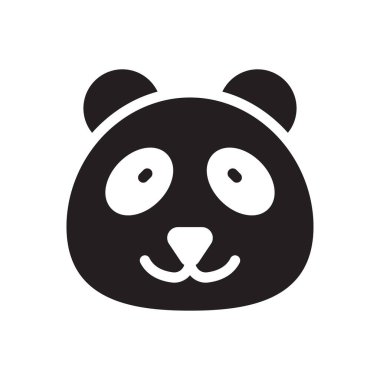 Saydam bir arkaplan üzerinde panda vektör illüstrasyonu. Konsept ve grafik tasarımı için mükemmel kalite semboller.. 