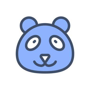 Saydam bir arkaplan üzerinde panda vektör illüstrasyonu. Konsept ve grafik tasarımı için premium kalite simgeleri.. 