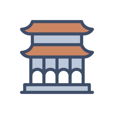 Şeffaf bir arkaplan üzerinde çin vektör çizimi. Konsept ve grafik tasarımı için birinci sınıf kalite simgeler.. 