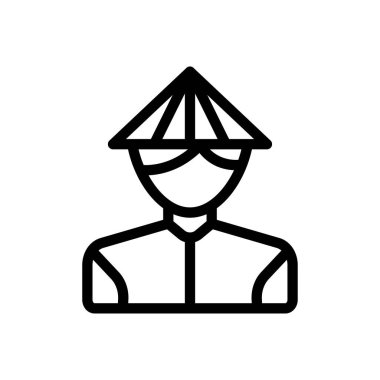 chinese vector illustration on a transparent background.Premium quality symbols.Thin line icon for concept and graphic design.