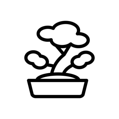 bonsai vector illustration on a transparent background.Premium quality symbols.Thin line icon for concept and graphic design. 