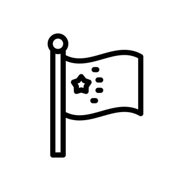 Şeffaf bir arkaplan üzerinde Çin bayrağı çizimi. Konsept ve grafik tasarımı için ince çizgi simgesi.. 