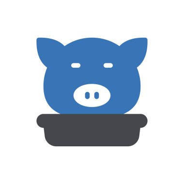 Şeffaf bir arkaplan üzerinde domuz vektör çizimi. Konsept ve grafik tasarımı için mükemmel kalite semboller..