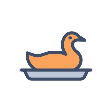 Şeffaf bir arkaplan üzerinde ördek vektör çizimi. Konsept ve grafik tasarımı için mükemmel kalite simgeleri.. 