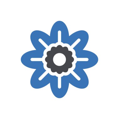 Şeffaf bir arkaplan üzerinde çiçek vektör illüstrasyonu. Konsept ve grafik tasarım için özel kalite semboller.. 