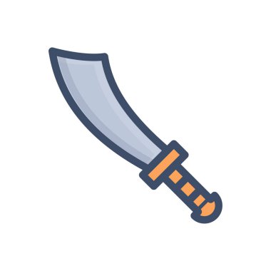 Şeffaf bir arkaplan üzerinde kılıç vektör illüstrasyonu. Konsept ve grafik tasarımı için birinci sınıf kalite simgeler.. 