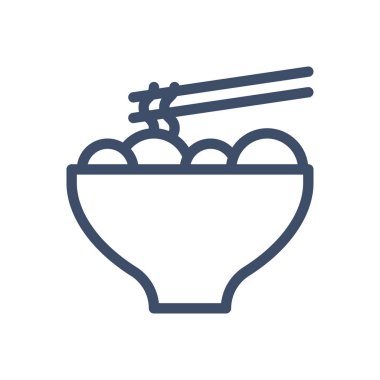 Şeffaf bir arkaplan üzerinde kase vektör çizimi. Konsept ve grafik tasarımı için ince çizgi simgesi.. 