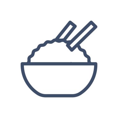 Şeffaf bir arkaplanda pirinç vektör çizimi. Konsept ve grafik tasarım için ince çizgi simgesi.. 