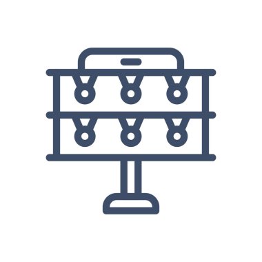 Şeffaf bir arkaplan üzerinde kurul vektör illüstrasyonu. Konsept ve grafik tasarım için ince çizgi simgesi.. 