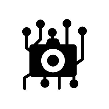 Şeffaf bir arkaplan üzerinde kamera çipi vektör illüstrasyonu. Konsept ve grafik tasarımı için mükemmel kalite semboller..